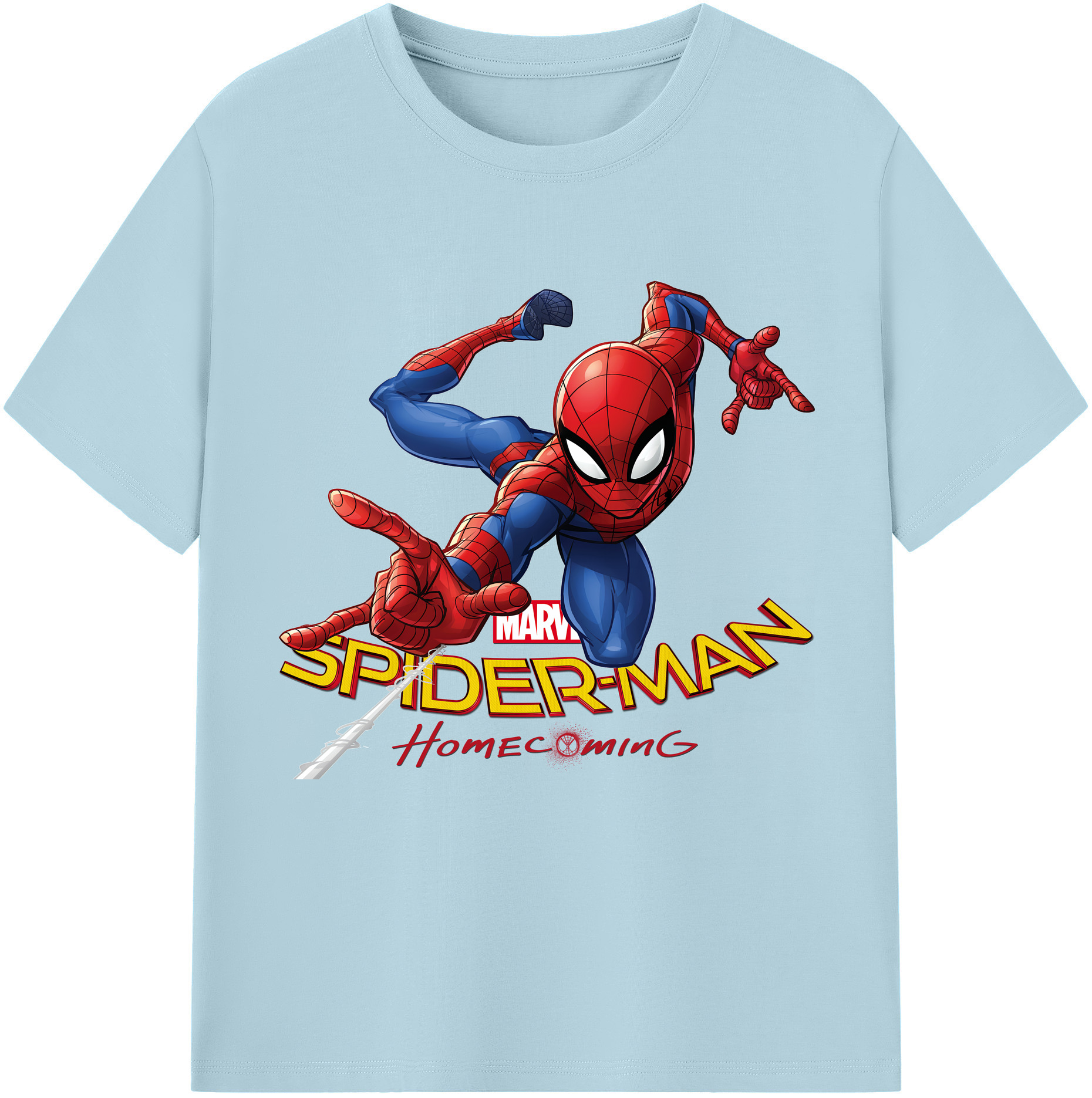 （画像用） Spider Man スパイダーマン 綿100％半袖Tシャツ（フロントプリント）